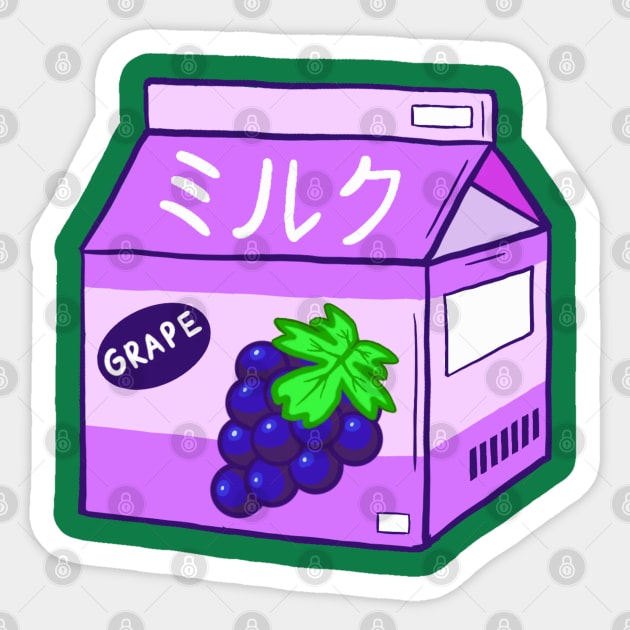 Grape Milk Sticker by Riacchie Illustrations